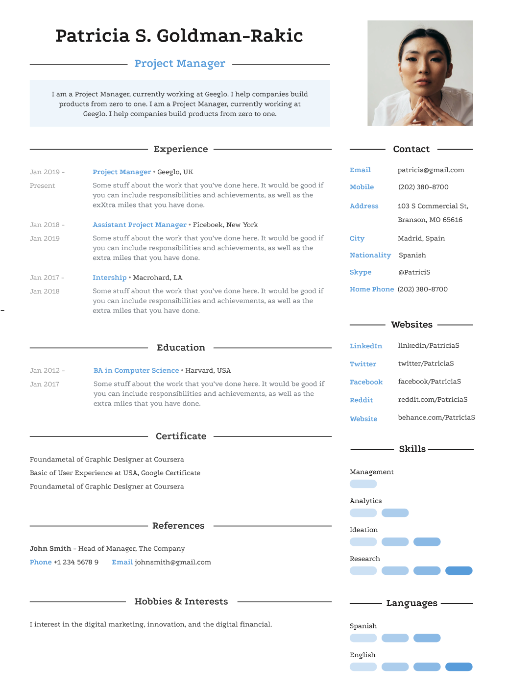 resume template