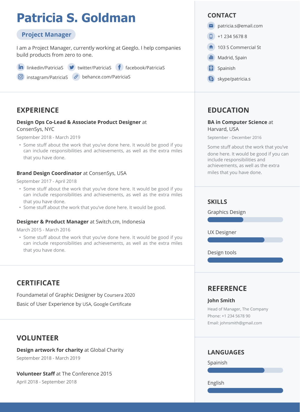 resume template