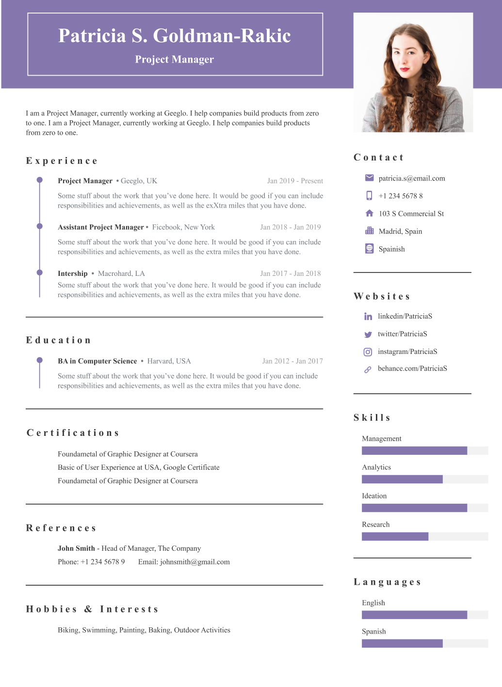 resume template